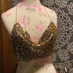 Forever 21 Leopard Chain Top